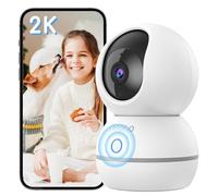 Noorio Telecamera Interno Pan-Tilt 2K 4MP, Telecamera per Cani/Animali, Comunicazione Bidirezionale & Chiamata con 1 Click, WiFi 2.4G, per Casa/Neonati/AnzianiVisione Notturna, Rilevamento Movimento