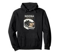 Noosa Australia Surf Wave Koala Nature Silhouette Felpa con Cappuccio