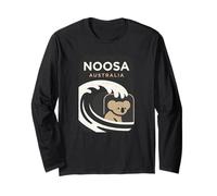 Noosa Australia Surf Wave Koala Nature Silhouette Maglia a Manica