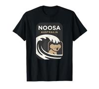 Noosa Australia Surf Wave Koala Nature Silhouette Maglietta