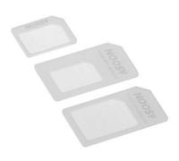 Noosy SIM adattatore Mix-Kit pacco da 3 (Micro + Nano) - 1x adattatore Nano-SIM su Mikro-SIM1x adattatore Nano-SIM su Standard-SIM 1x adattatore Mikro-SIM su Standard-SIM