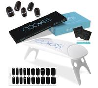 NOOVES - Confezione di 20 pellicole gel per unghie Crystal Nights + lampada per asciugatura unghie UV/LED, unghie gel semi-curate premium, gel per unghie, adesivi per unghie, con 1 lima per unghie
