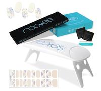 NOOVES - Confezione di 20 pellicole gel per unghie petals - Nail Art + lampada per asciugare le unghie UV/LED, unghie gel semi-curate di alta qualità, gel per unghie, adesivi per unghie, con 1 lima