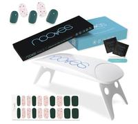 NOOVES - Confezione di pellicole gel per unghie - Aurora - Nail Art - 20 pezzi + lampada per asciugare le unghie UV/LED, strisce semi-curate premium, nail stickers, con 1 lima e bastoncino d'arancio