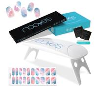 NOOVES - Kit Unghie Gel 20 Pellicole + Lampada UV/LED, Pink Shore Nail Art, Gel, Plastica, 20 fogli di smalto gel, 1 lampada UV/LED, 1 stecco arancione, 1 lime, 2 tamponi pretrattati all'alcool