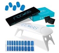 NOOVES - Set Strisce per Unghie in Gel Glitter 20 Pezzi + Lampada UV/LED per Asciugatura, Unghie in Gel Semi-Curato Premium, Adesivi per Unghie Gel, Inclusa 1 Lima per Unghie