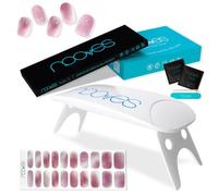 NOOVES - Set Strisce per Unghie in Gel Nail Art 20 Pezzi + Lampada UV/LED per Asciugatura, Unghie in Gel Semi-Curato Premium, Adesivi per Unghie Gel, Inclusa 1 Lima per Unghie