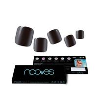 NOOVES Strisce per Unghie dei Piedi in Gel Semi-Curato - 32 Pezzi, Noir Onix, Adesivi per Pedicure Gel, Lunga Durata, Facili da Applicare, Vegane e Cruelty-Free
