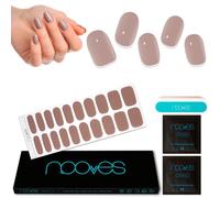 NOOVES Strisce per Unghie in Gel Semipolimerizzato | Cocoa Milk | Nude | Strisce per unghie in gel semicurato| Adesivi per unghie semi-permanenti in gel| Gel Nail stickers| Unghie in gel