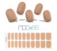 NOOVES Strisce per Unghie in Gel Semipolimerizzato | Cru au soleil - Marrone | Strisce per unghie in gel semi-durato| Adesivi per unghie semi-permanenti in gel| Gel Nail stickers| Unghie gel