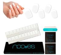 NOOVES Strisce per Unghie in Gel Semipolimerizzato | French Grace | Francese | Strisce per unghie in gel semi-duraturo | Adesivi per unghie semi-permanenti in gel| Gel Nail stickers| Unghie
