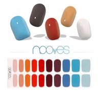 NOOVES Strisce per Unghie in Gel Semipolimerizzato | Melody | Multicolore | Strisce per unghie in gel semi-durato| Adesivi per unghie semi-permanenti in gel| Gel Nail stickers| Unghie in