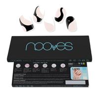NOOVES Strisce per Unghie in Gel Semipolimerizzato | White Cow - Art Design | Strisce per unghie in gel semi-durato| Adesivi per unghie semi-permanenti in gel| Gel Nail stickers| Unghie in