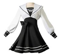 Noowye 2B Costume da cosplay anime 2Byorha/2Bautomata Abito da donna nero bianco JK Uniforms con Wig Outfit Halloween Costume di Carnevale Vestito gotico Lolita Dress