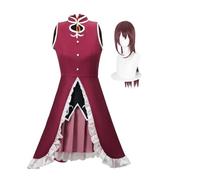 Noowye Anime Kyouko Costume da cosplay da donna, set completo, gonna corta, maniche al ginocchio, cerchietto per Halloween, costume di Natale con parrucca
