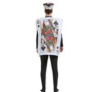 Noowye Anime Pik Ass/Re Cuore Donna/Bube/Queen Costume da poker Cards Cosplay Halloween Costume da poker Gioco di Poker Party Carnevale Dress Up Costume di Natale