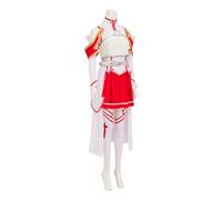 Noowye Anime Yuuki Asuna Cosplay Costume da donna gonna rossa e bianca Set completo tuta da combattimento Asuna Cos Costume Halloween Party Carnevale Vestito da donna