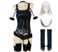 Noowye Costume per cosplay A2yorha/A2automata, costume per cosplay da donna, uniforme anime per Halloween, vestito da XS a 3XL