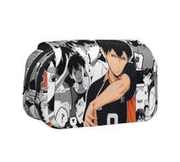 Noowye Hinata Shoyo Astuccio Anime Tobio Kageyama/Yu Nishinoya Astuccio rotondo Stile Aesthetic Pencil Case Giapponese Back to School, Tipo 7, 7.5*21*10CM, Cartella portadocumenti