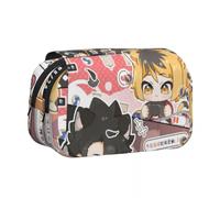 Noowye Hinata Shoyo Astuccio Anime Tobio Kageyama/Yu Nishinoya Astuccio rotondo Stile Aesthetic Pencil Case Giapponese Back to School, Tipo 10, 7.5*21*10CM, Cartella portadocumenti