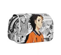Noowye Hinata Shoyo Astuccio Anime Tobio Kageyama/Yu Nishinoya Astuccio rotondo Stile Aesthetic Pencil Case Giapponese Back to School, Tipo 2., 7.5*21*10CM, Cartella portadocumenti