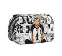 Noowye Hinata Shoyo Astuccio Anime Tobio Kageyama/Yu Nishinoya Astuccio rotondo Stile Aesthetic Pencil Case Giapponese Back to School, Tipo 4., 7.5*21*10CM, Cartella portadocumenti