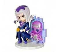 Noowye JJBA Action Figura Anime Leone Abbachio Figura Mini Leone Abbachio Look Up Figure Piccolo Carino PVC Manga Statua Decorazione Avvento Ornamenti Regalo 9 cm