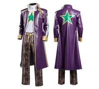 Noowye JJBA Jotaro Cosplay Costume Anime Jotaro Cosplay Costume Uomo Set completo Halloween Party Carnevale Vestito con parrucca per uomo