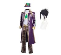Noowye JJBA Jotaro Cosplay Costume Anime Jotaro Cosplay Costume Uomo Set completo Halloween Party Carnevale Vestito con parrucca per uomo