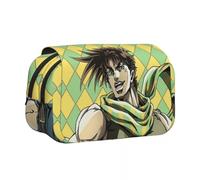 Noowye JJBA Star Platinum Astuccio Anime Jean Pierre Polnareff/IGGY Grande Doppia Cerniera Giapponese Astuccio Penne Estetico per studenti, Tipo 4., 21*7.5*10CM, Cartella portadocumenti