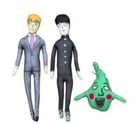 Noowye Kageyama Shigeo Peluche Figura Anime Reigen Arataka/Dimple Stuffed Soft Plush Figura Giunti Mobili Peluche Stile Astratto Anime Regalo Set 3 Pezzi