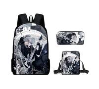 Noowye Luka/Till Zaino Anime Mizi/Ivan Mäpchen Cartoon Print SUA Borsa a tracolla grande zaino per la scuola Back to School per studenti, set da 3 pezzi, Modello 07, 30*13*40CM, Set da tre pezzi