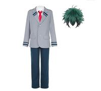 Noowye MHA Midoriya Izuku/Todoroki Shouto Cosplay Costume Giacca Anime Uraraka Ochako Costume uniforme scolastica Set completo costumi di Halloween con Wig (S - XXL)