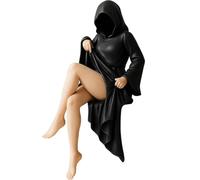 Noowye Mysterious Statua Action Figura Anime, Illustrazione Vestita nera Bambina Figura 10 cm Originale Painting Statua PVC Desktop Decorazione Ornamenti