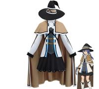 Noowye Roxy Migurdia Cosplay Costume Anime Uniform Rock Mantello con cappello Costume da strega Cape Accademia Uniformi Halloween Carnevale Vestito da donna