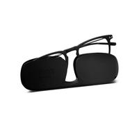 NOOZ Optics Occhiali da Sole da Lettura Unisex - Leggeri con Custodia Compatta - Occhiali da Lettura Uomo e Donna - CRUZ - Rotondi - Nero - 2.5