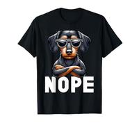 Nope, bassotto, amante dei cani, Weiner Art Pet Chiweenie Wiener Maglietta