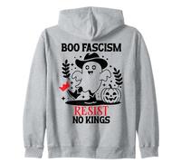 Nope No Kings in America Boo Fascism Fall of Fascism Resist Felpa con Cappuccio