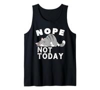 Nope Not Today Funny Lazy Cat Tee Canotta