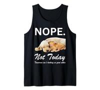 Nope Not Today - Gatto gattino cucciolo che dorme divertente Canotta