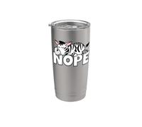 Nope Not Today Pigro Pigrizia Zebra Pigra Bicchiere termico in acciaio inox doppia parete