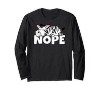 Nope Not Today Pigro Pigrizia Zebra Pigra Maglia a Manica