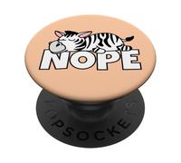 Nope Not Today Pigro Pigrizia Zebra Pigra PopSockets PopGrip Adesivo
