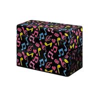 Nopersonality Copertura protettiva antipolvere per macchina da cucire, con tasche, morbida e leggera, per macchina da cucire, semplice da riporre, Note musicali., Organizer per borse