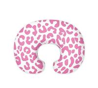 Nopersonality Fodera per cuscino da allattamento Leopard per madri che allattano al seno, fodera per cuscino da allattamento traspirante e neutra facile da pulire per l'alimentazione con biberon (rosa