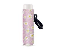 Nopersonality Porta-balsamo per le labbra elastico con margherita rosa, portachiavi, custodia protettiva per balsamo per le labbra, per uomini e donne, Fiore Margherita Rosa, Misura unica