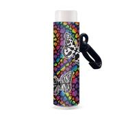 Nopersonality Portachiavi con clip per chap stick, balsamo per labbra, rossetto, tracker per donne, ragazze e uomini, Farfalla leopardata, Misura unica