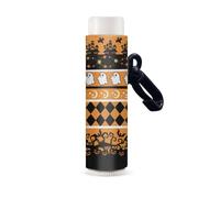 Nopersonality Simpatico supporto elastico per balsamo per labbra portachiavi stampato custodie protettive per balsamo per le labbra per uomini donne ragazze, Fantasma di Halloween., Misura unica