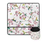 Nopersonality Tappetino per macchina da cucire Madam Sew riduce le vibrazioni, impermeabile, organizer per macchina da cucire per tenere pulito il tavolo, Uccello fiore, Organizer per borse