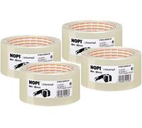 Nopi 4 rotoli di nastro adesivo universale trasparente - 66 m, 50 mm